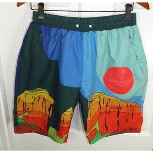 Men's VIE+RICHE  Multi Color Wild Western Reversible Shorts Sz Small Trunks